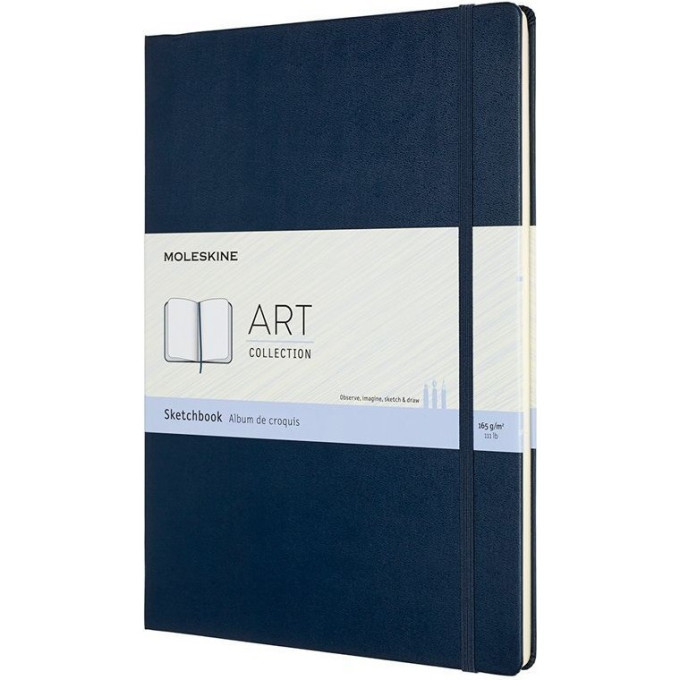 Скетчбук MOLESKINE Art Sketchbook Medium, нелинованный, синий сапфир