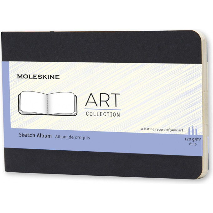 Блокнот для рисования MOLESKINE CAHIER SKETCH ALBUM POCKET, нелинованный, чёрный