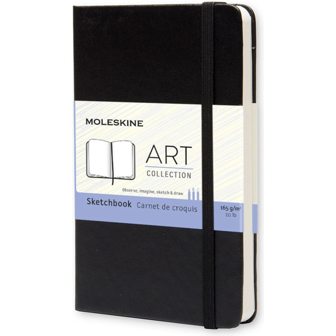MOLESKINE Classic Sketchbook Pocket — скетчбук для рисования, нелинованный, чёрный