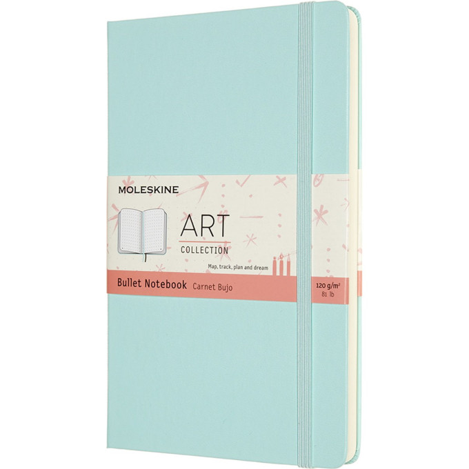 Блокнот MOLESKINE ART BULLET ARTBULNT3B24 Large 130х210мм, аквамарин