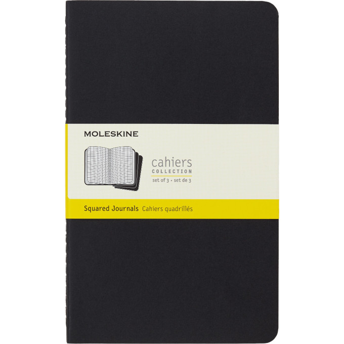 Блокнот MOLESKINE Cahier Journal Large, клетка, чёрный