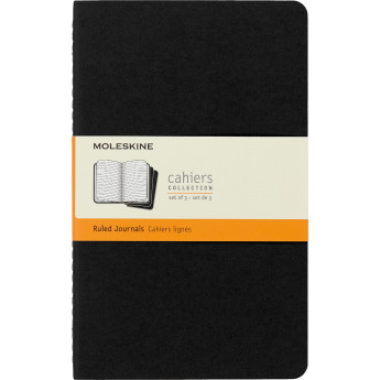 Набор из 3 блокнотов MOLESKINE CAHIER JOURNAL Large, линейка, черный