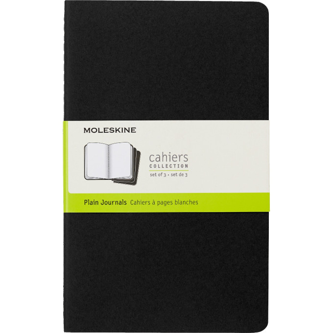 Набор блокнотов MOLESKINE Cahier Journal Large, нелинованный, чёрный