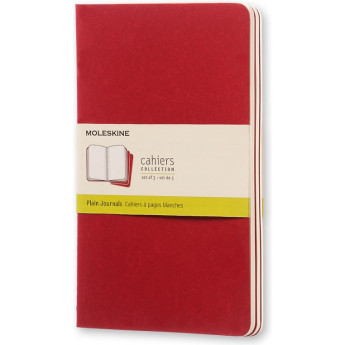 Блокнот MOLESKINE CAHIER JOURNAL LARGE, нелинованный, клюквенный