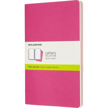 Набор блокнотов MOLESKINE Cahier Journal Large, нелинованный, розовый неон