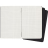 Набор блокнотов MOLESKINE Cahier Journal Pocket, клетка, чёрный, 3 шт.