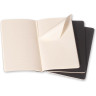 Блокнот MOLESKINE Cahier Journal Pocket, линейка, чёрный (набор 3 шт.)