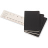 Блокнот MOLESKINE Cahier Journal Pocket, линейка, чёрный (набор 3 шт.)