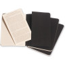 Блокнот MOLESKINE Cahier Journal Pocket, линейка, чёрный (набор 3 шт.)