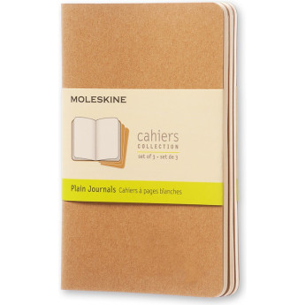 Блокнот MOLESKINE Cahier Journal Pocket, без линовки, бежевый (3 шт.)