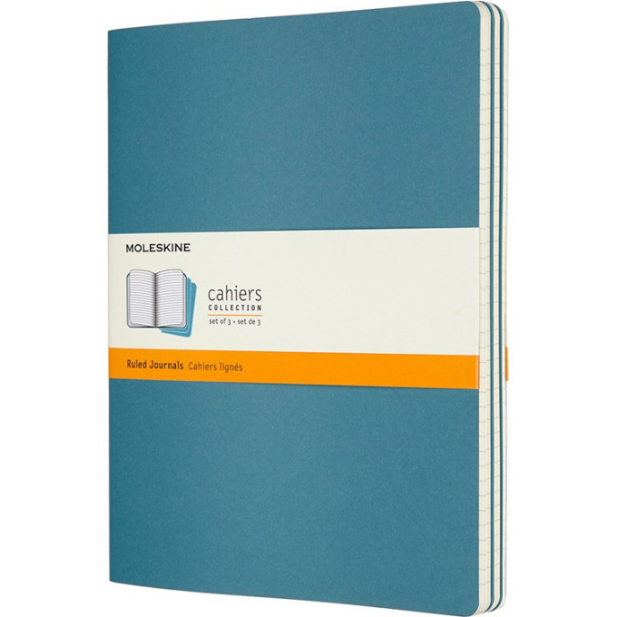 Блокнот MOLESKINE Cahier Journal XL, в линейку, голубой