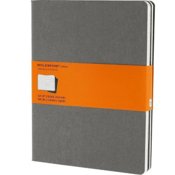 Набор блокнотов MOLESKINE Cahier Journal XLarge, линейка, серый, 3 шт.