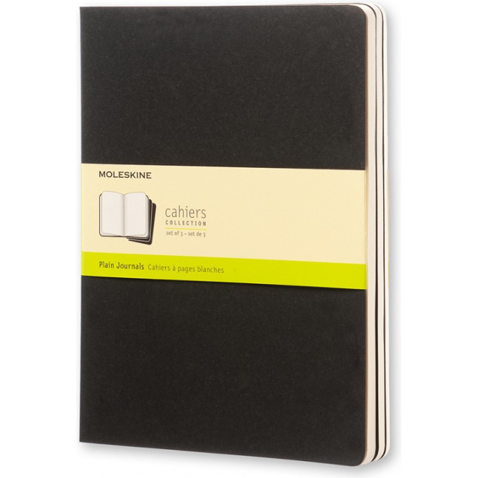 Набор блокнотов MOLESKINE Cahier Journal XL, нелинованный, чёрный