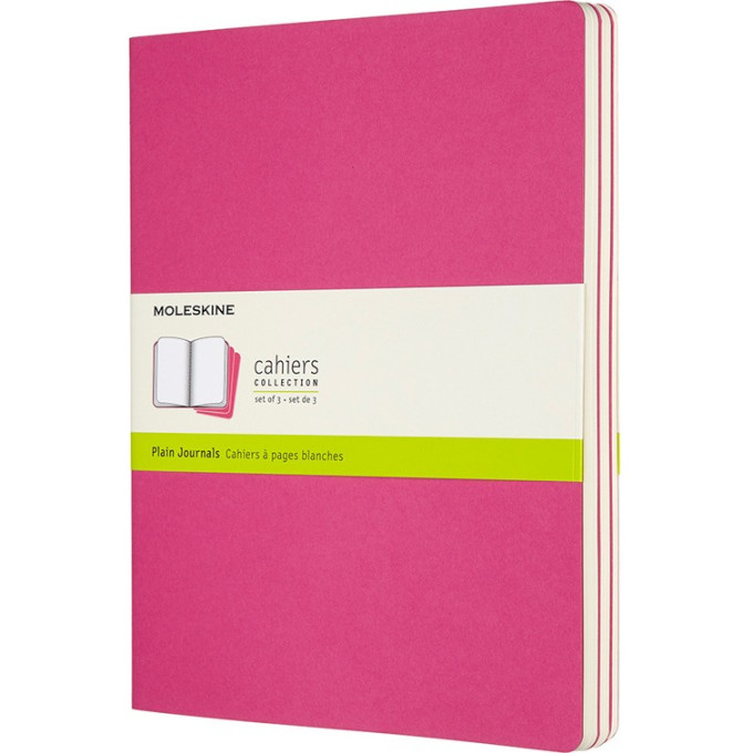 Блокнот MOLESKINE Cahier Journal XLarge, нелинованный, неоново-розовый