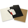 Блокнот MOLESKINE Cahier Subject A4, линейка, чёрный/бежевый