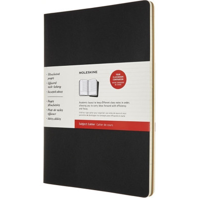Блокнот MOLESKINE Cahier Subject A4, линейка, чёрный/бежевый