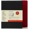 Блокнот MOLESKINE Cahier Subject A4, линейка, чёрный/красный, 2 шт.
