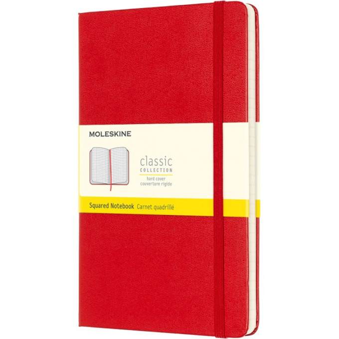 Блокнот MOLESKINE Classic Large, клетка, красный