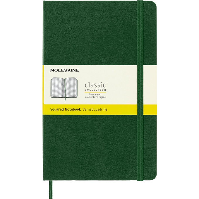 Блокнот MOLESKINE Classic Large, клетка, зелёный