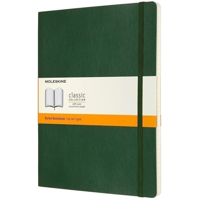 Блокнот MOLESKINE Classic Large, в линейку, зелёный