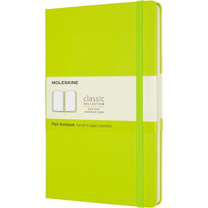 Блокнот MOLESKINE CLASSIC LARGE нелинованный, лаймовый QP062C2