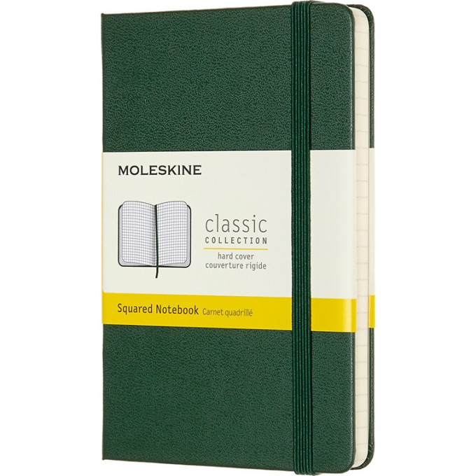 Блокнот MOLESKINE Classic Pocket, клетка, зелёный