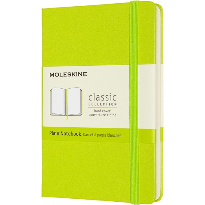 Блокнот MOLESKINE CLASSIC POCKET нелинованный, лаймовый QP012C2