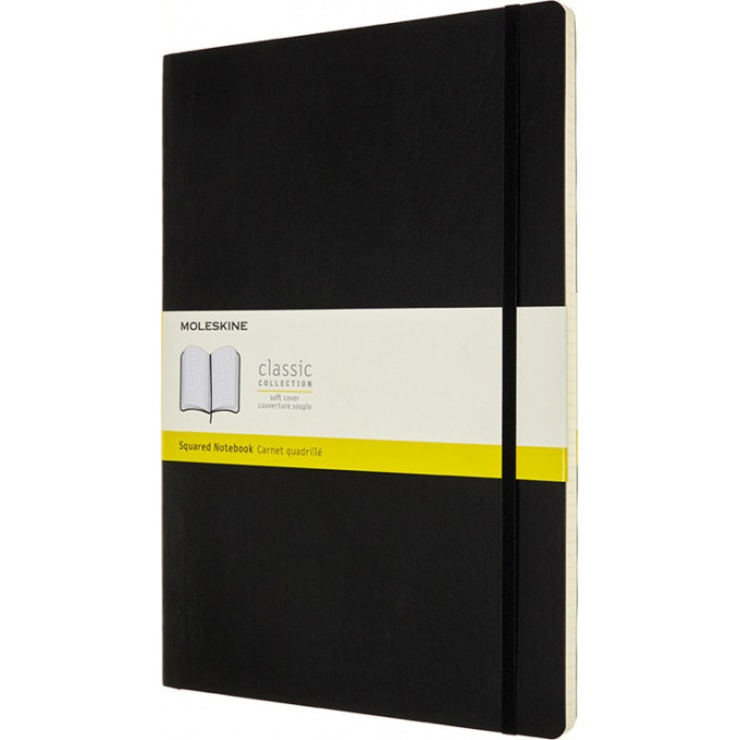 Блокнот MOLESKINE Classic Soft A4, клетка, чёрный