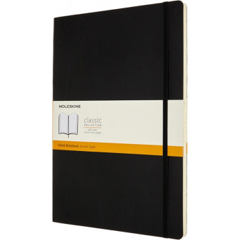 Блокнот MOLESKINE Classic Soft A4, в линейку, чёрный