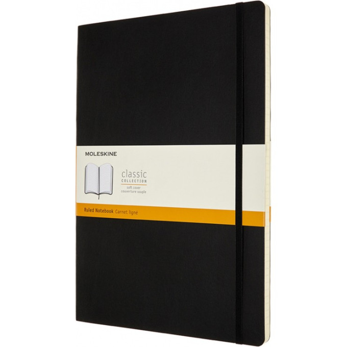 Блокнот MOLESKINE Classic Soft A4, в линейку, чёрный