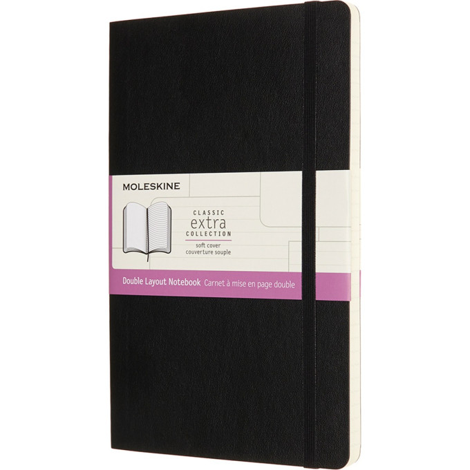 Блокнот MOLESKINE CLASSIC SOFT DOUBLE NB313SBK Large 130х210мм, черный