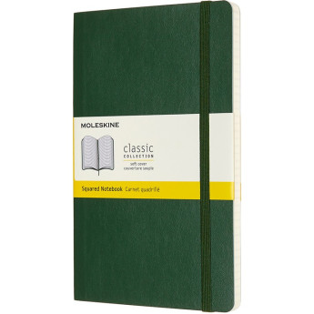 Блокнот MOLESKINE Classic Soft Large, клетка, зелёный