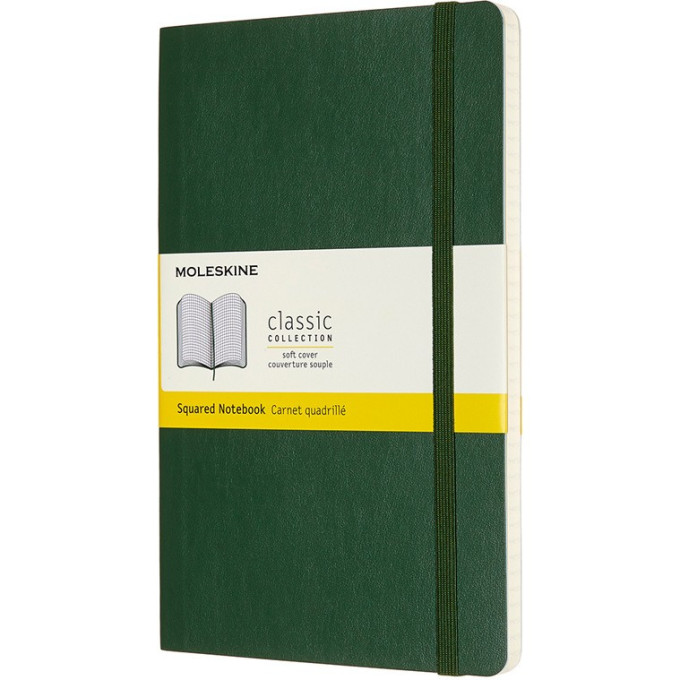 Блокнот MOLESKINE Classic Soft Large, клетка, зелёный