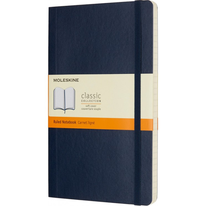 Записная книжка MOLESKINE Classic Soft Large, линейка, синий сапфир