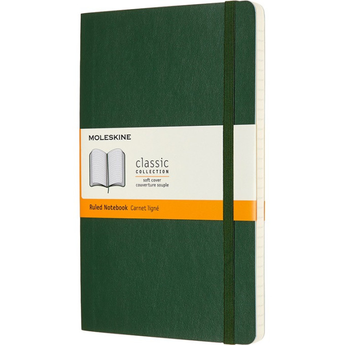 Блокнот MOLESKINE Classic Soft Large, линейка, зелёный