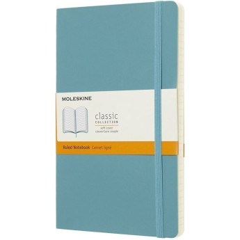 Блокнот MOLESKINE Classic Soft Large, нелинованный, голубой