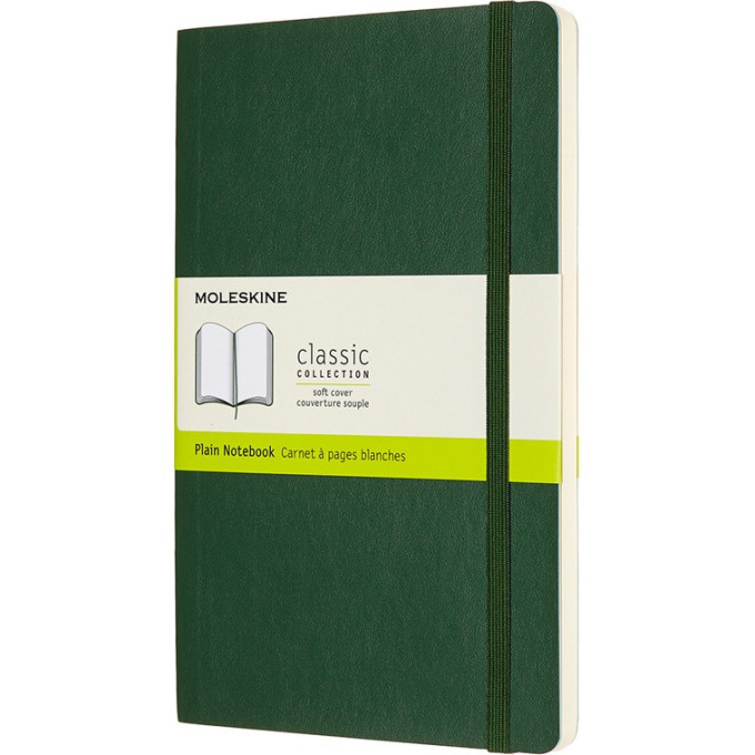 Блокнот MOLESKINE Classic Soft Large, нелинованный, зелёный