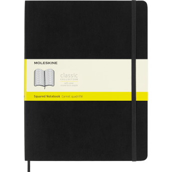 Блокнот MOLESKINE Classic Soft XL, клетка, чёрный
