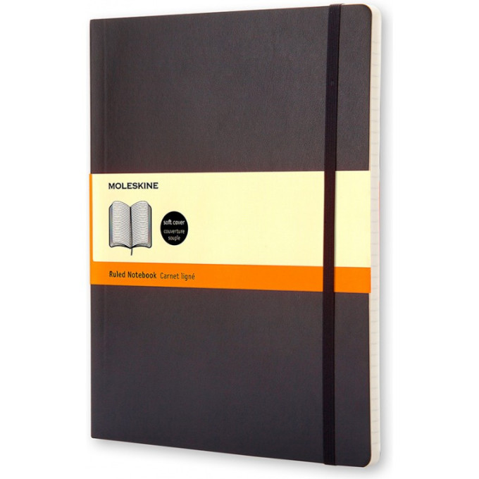 Блокнот MOLESKINE Classic Soft XLarge, линейка, черный