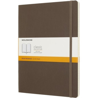 Блокнот MOLESKINE CLASSIC SOFT XLARGE, в линейку, коричневый