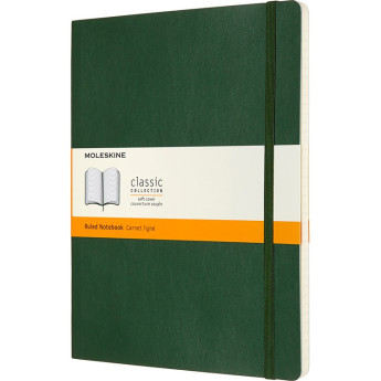 Блокнот MOLESKINE Classic Soft XLarge, линейка, зелёный