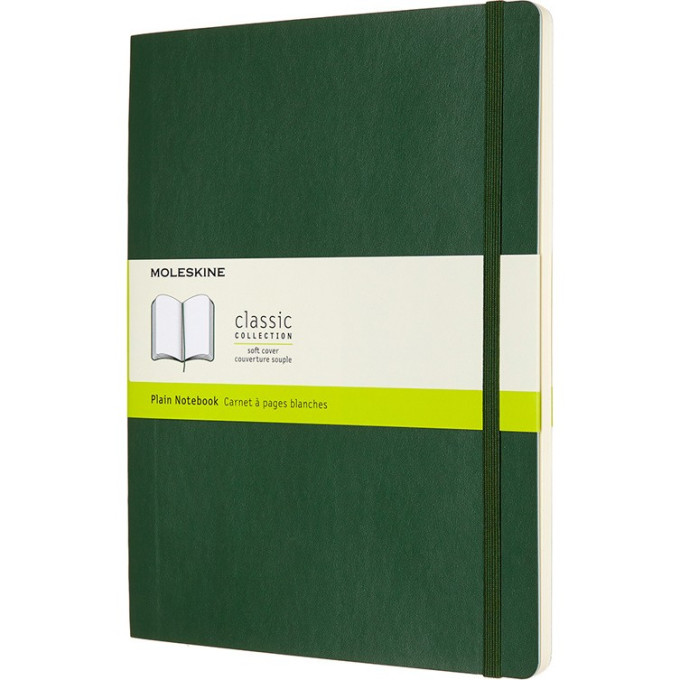 Блокнот MOLESKINE Classic Soft XLarge, нелинованный, зелёный