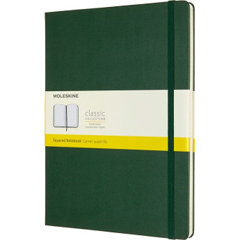 Блокнот MOLESKINE Classic XLarge, клетка, зелёный