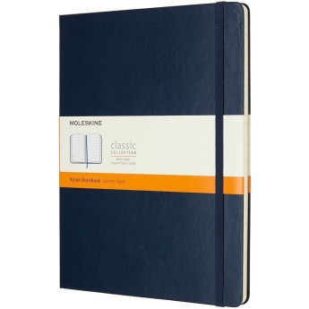 Блокнот MOLESKINE Classic XLarge, линейка, синий сапфир