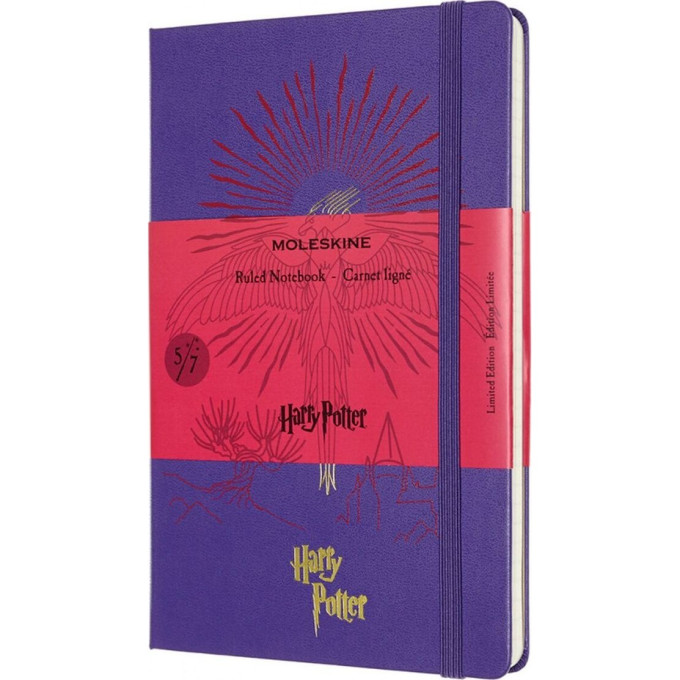 Блокнот MOLESKINE LE HARRY POTTER LARGE линейка, блестящий фиолетовый LEHP02QP060E