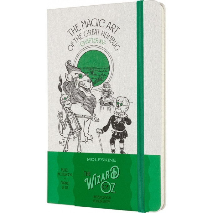 Блокнот MOLESKINE LE WIZARD OF OZ LARGE линейка, белый Magic Art LEWOZQP060MA