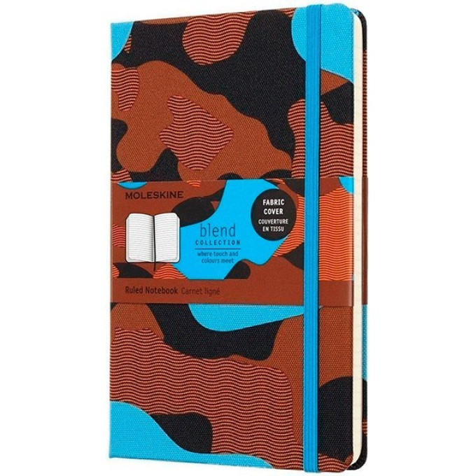 Блокнот MOLESKINE LIMITED EDITION BLEND LGH LARGE, линейка, Camouflage blue LCBD03QP060CAMOC2