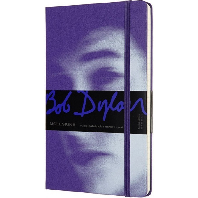 Блокнот MOLESKINE LIMITED EDITION BOB DYLON LARGE, линейка, фиолетовый LEBDQP060B