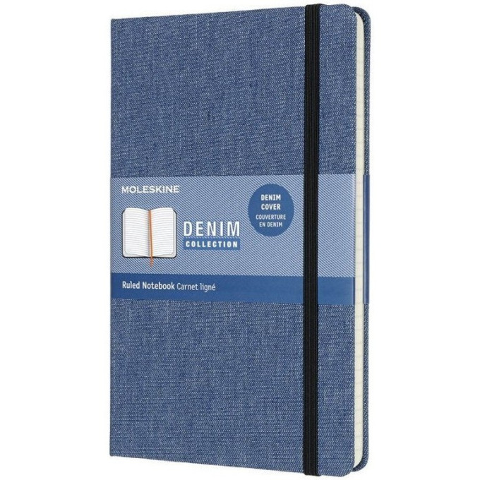 Блокнот MOLESKINE LIMITED EDITION DENIM LARGE , линейка, синий Antwerp blue LCDNB2QP060