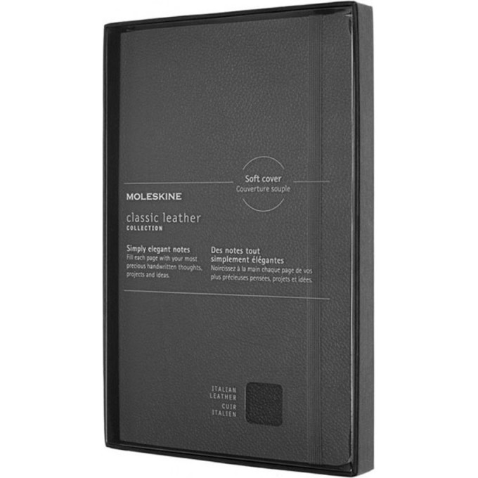 Блокнот MOLESKINE LIMITED EDITION LEATHER LARGE, линейка, черный LCLH31SBKBOX